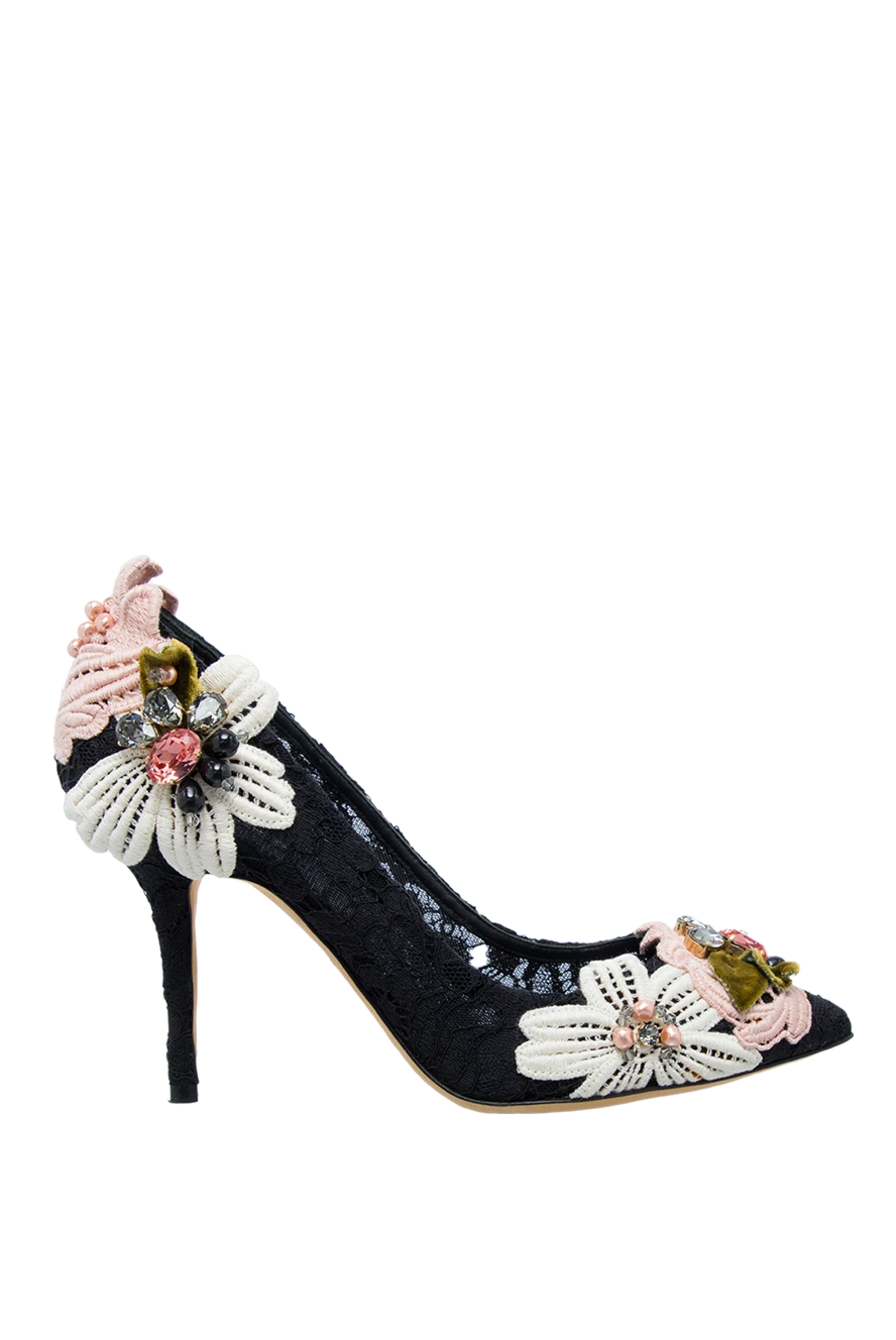 Dolce & Gabbana Туфли - 70% хлопок, 24% вискоза, 6% полиамид. Высота каблука: 8 см. нет. кружево, кристаллы. Уход: специализированная чистка. другие материалы. Производство: Италия - photo 1