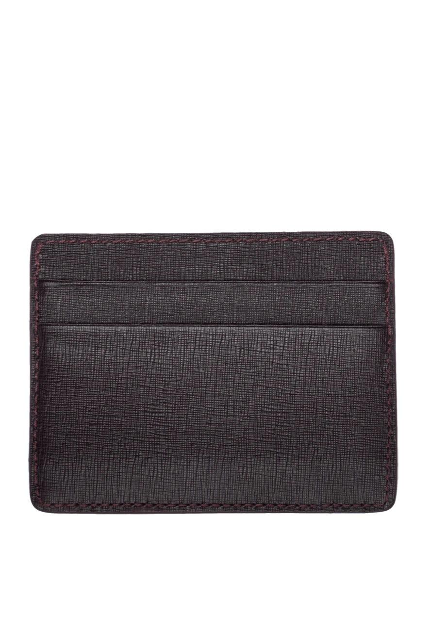 Brioni Визитница из кожи черная мужская черная - Тиснение логотипа. 100% кожа. Страна производитель: Италия. Уход: специализированная чистка - фото 1