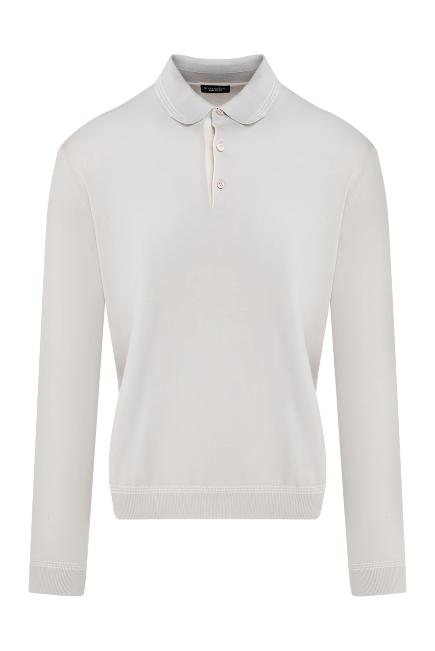 Stefano Ricci Поло с длинным рукавом из шелка и кашемира в молочном оттенке
- Сочетание двух цветов. Длинный рукав. 55% кашемир, 45% шёлк. Пуговицы. Страна производитель: Италия. Уход: специализированная чистка - фото 1