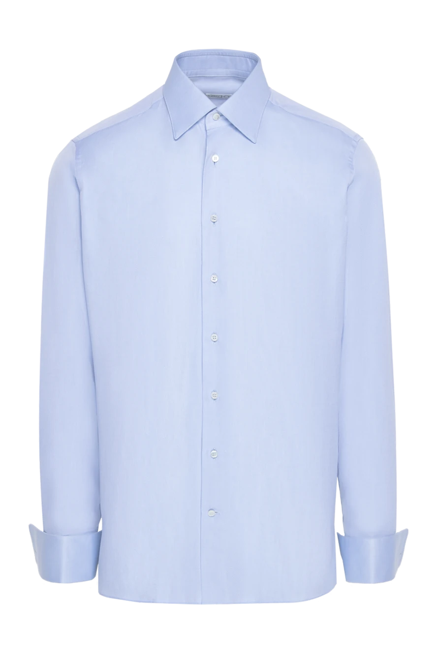 Zilli Blue cotton shirt for men - 100% cotton. Closure: buttons. Country of manufacture: Italy. Care: specialized cleaning - photo 1