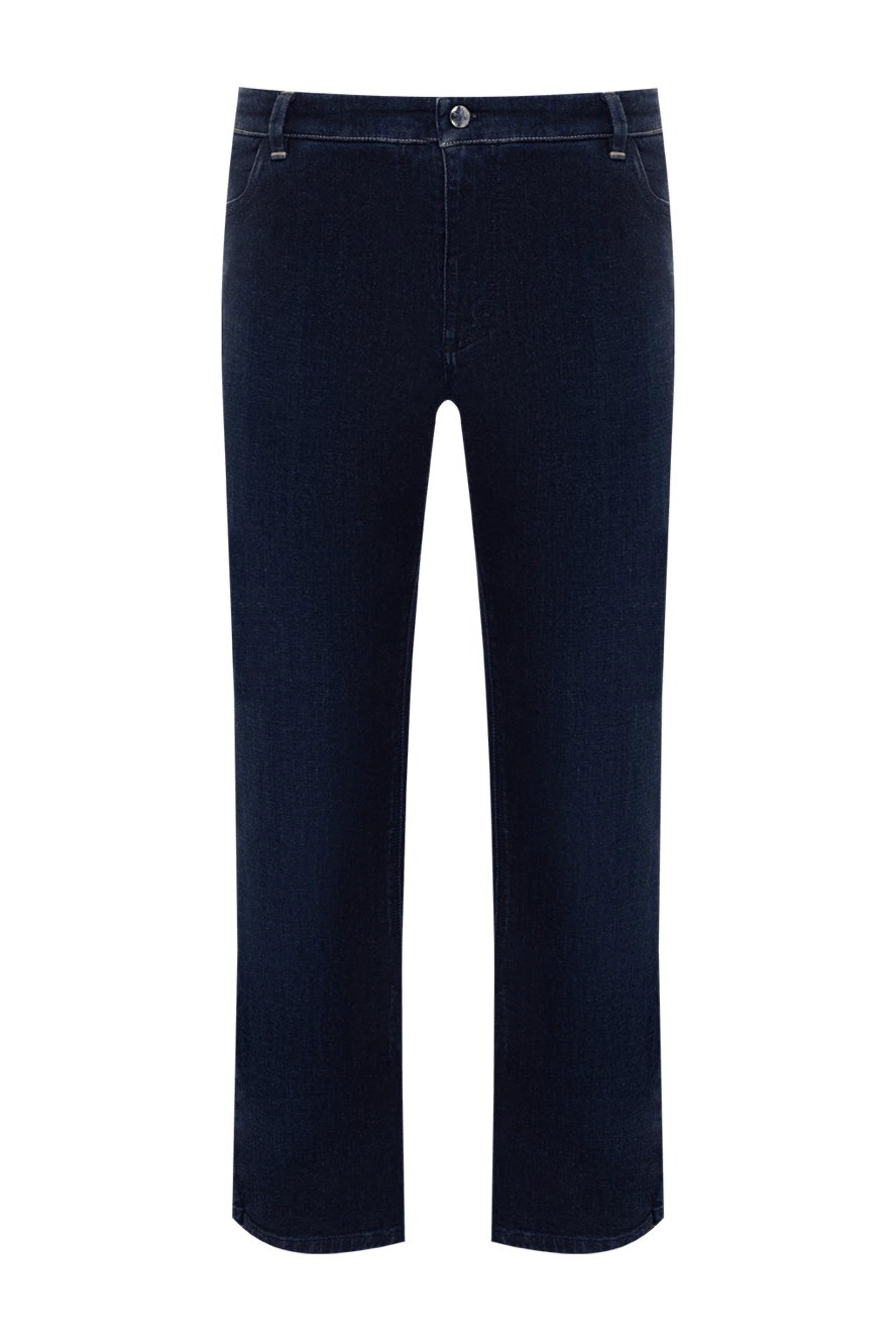 Zilli Джинсы темно-синие мужские облегающие с контрастной прострочкой
- логотип, контрастные швы, кожа крокодила. 99% хлопок, 1% полиамид. пуговица, молния. три боковых кармана, два кармана сзади . Страна производитель: Франция. Уход: специализированная чистка - фото 1