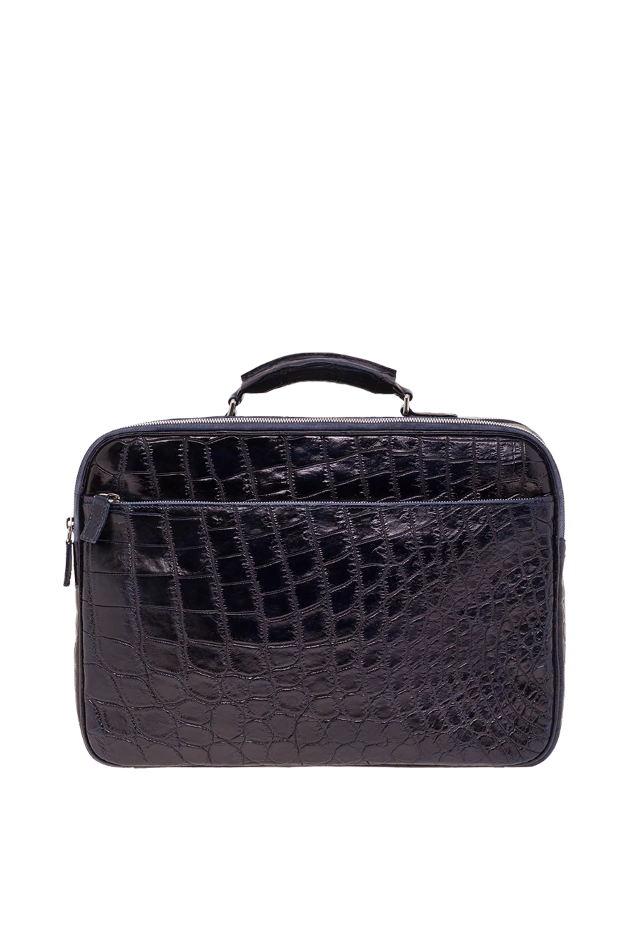 Cesare di Napoli Иыққа ілінетін көк қолтырауын былғары портфелі ерлерге арналған - текстуралы былғары. Қосымша: екі бөлім. Құрамы: 100% крокодил терісі. Жабу: найзағай. Шығарылған елі: Италия. Күтім: арнайы тазалау - фото 1