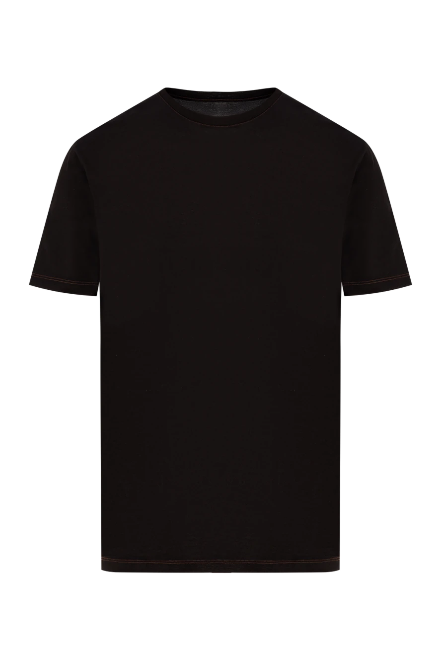 Cesare di Napoli Men's orange cotton T-shirt - 100% cotton. Country of origin: Italy. Care: specialized cleaning - photo 1