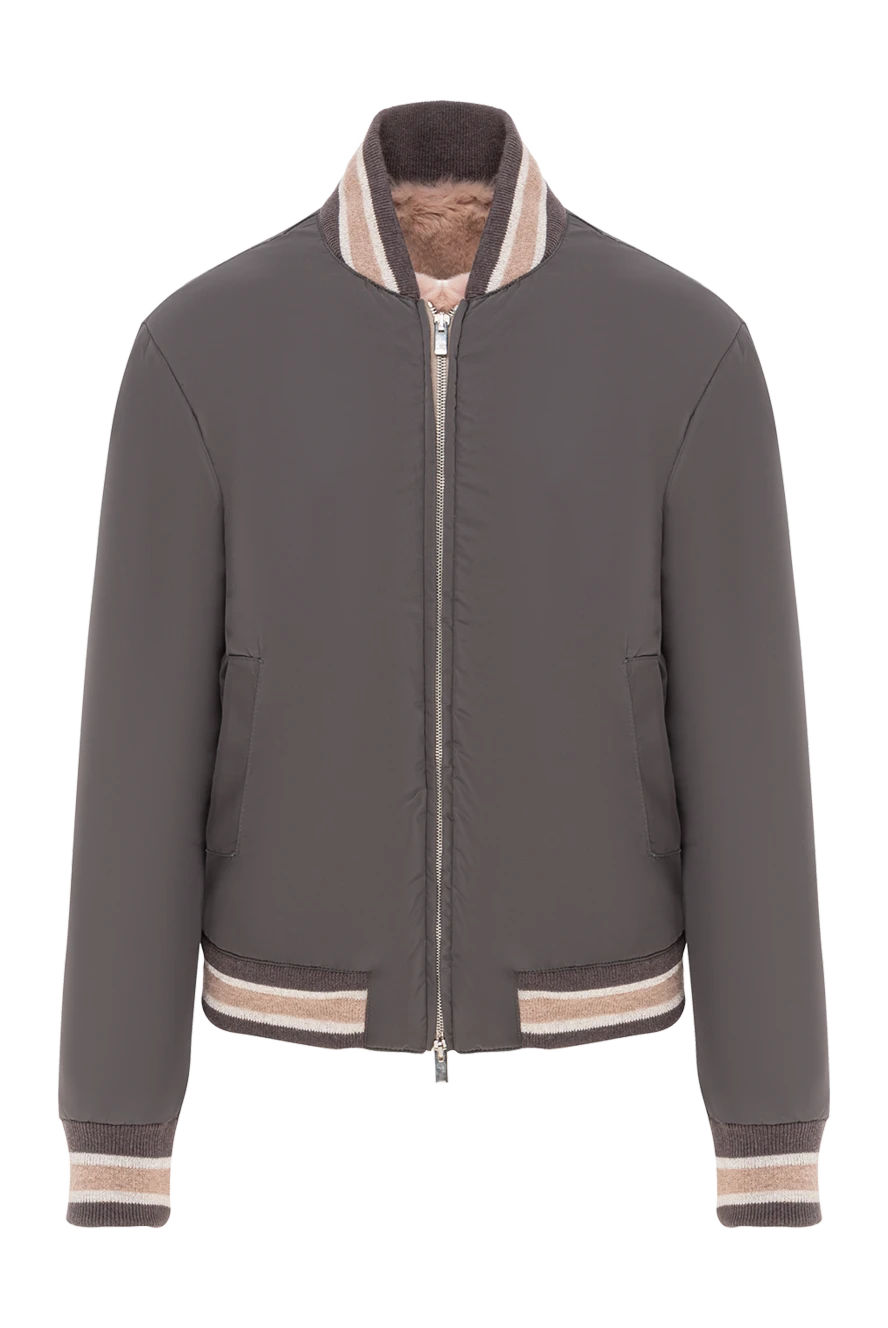 Panicale Куртка из натурального меха розовая женская - полоски на манжетах. натуральный мех, натуральная кожа. молния. два боковых кармана. Страна производитель: Италия. Уход: специализированная чистка - фото 1