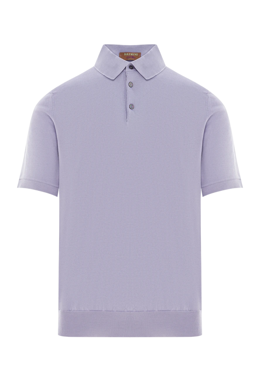 Dalmine Поло с длинным рукавом из хлопка голубое мужское - Длинный рукав. 100% хлопок. Пуговицы. Страна производитель: Италия. Уход: специализированная чистка - фото 1