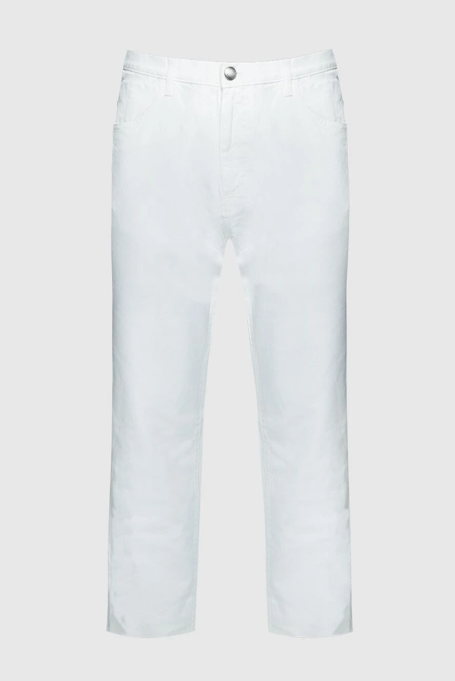 Loro Piana Брюки из хлопка белые мужские - 100% хлопок. пуговица, молния. два боковых кармана, два задних кармана. Страна производитель: Италия. Уход: специализированная чистка - фото 1