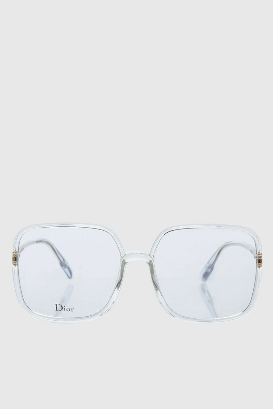 Dior White women's glasses with logo on the lens - logo on the lens. Additional: UV protection. plastic, metal. Country of origin: France. Care: specialized cleaning - photo 1