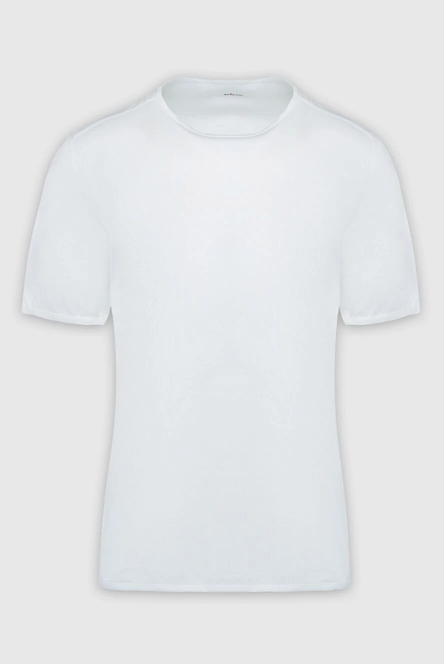 Kiton White cotton T-shirt for men - 100% cotton. Country of manufacture: Italy. Care: specialized cleaning - photo 1