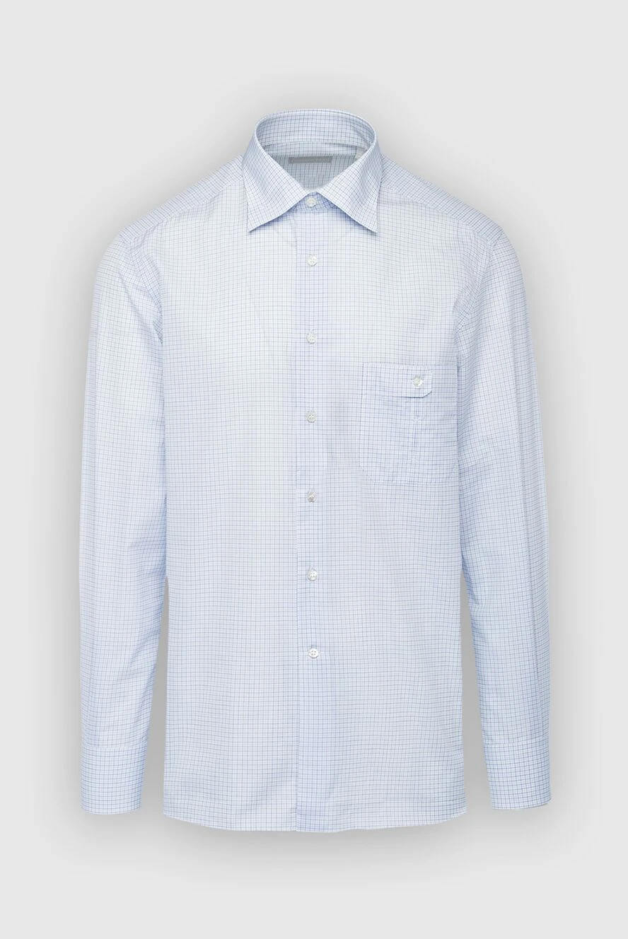 Stefano Ricci Ерлерге арналған ақ мақта көйлек - үлгіні тексеру. Құрамы: 100% мақта. Жабу: түймелер. Шығарылған елі: Италия. Күтім: арнайы тазалау - фото 1