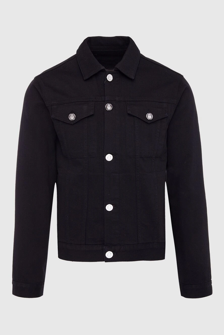 Black wool jean jacket best sale