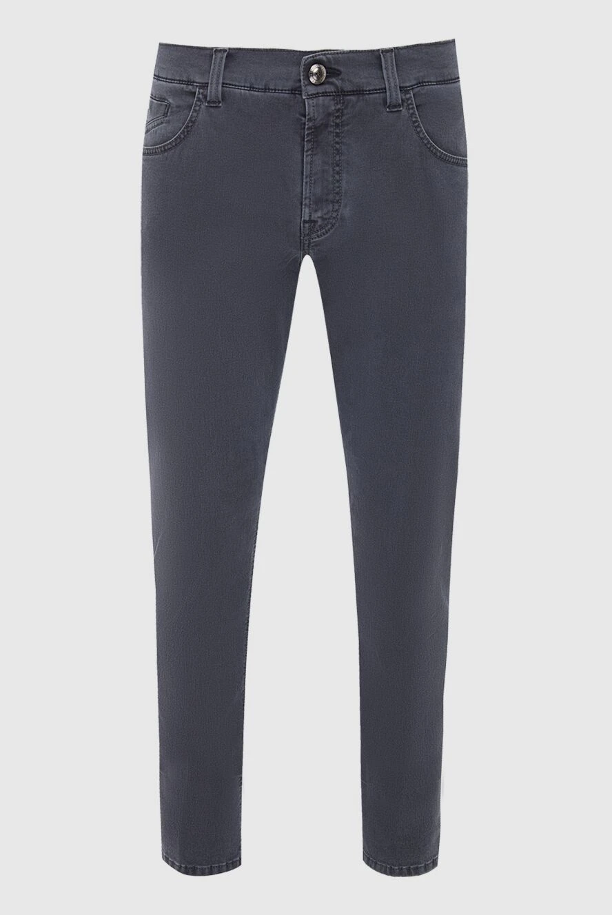 Stefano Ricci Graphite tapered jeans with a leather patch
- logo. 70% cotton, 28% polyester. Closure: button, zipper. Three side pockets, two back pockets. Country of origin: Italy. Care: specialized cleaning - photo 1