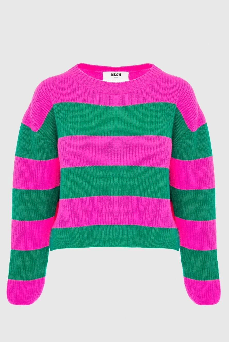 MSGM Джемпер рожевий - 30%-кашемир.  70%-шерсть. Страна производитель: Италия. Уход: специализированная чистка - photo 1