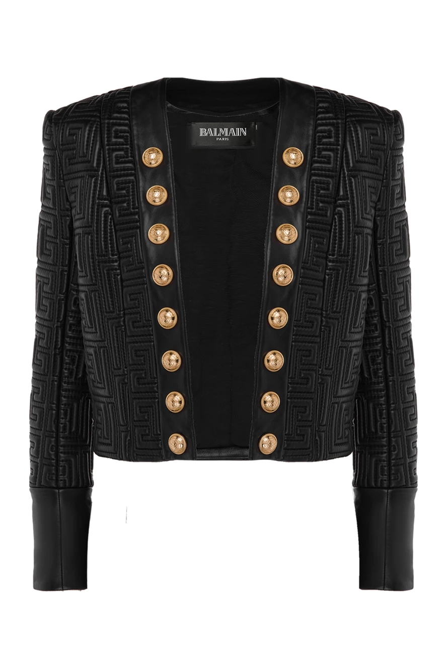 Balmain women s black genuine leather jacket 168341 Buy in Almaty Kazakhstan Domino.kz