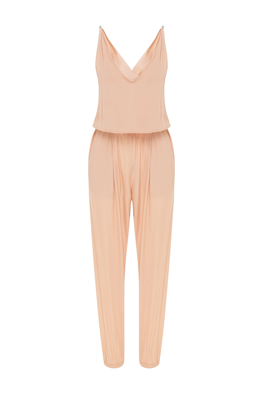 Fabiana Filippi Pink acetate and silk jumpsuit for women - 74% acetate, 26% silk. Country of origin: Italy. Care: specialized cleaning - photo 1