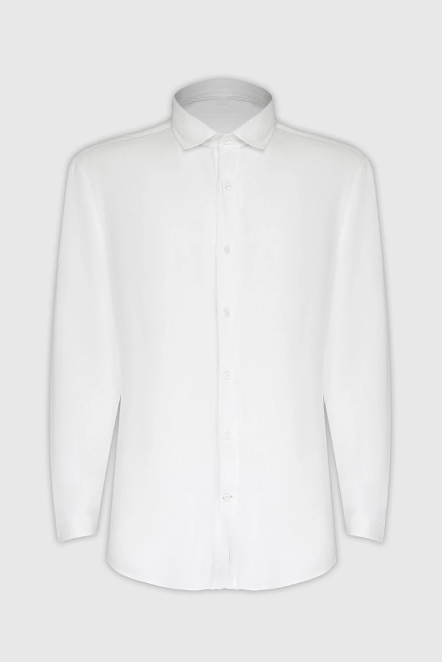 Brunello Cucinelli White linen shirt for men - 100% linen. Closure: buttons. Country of origin: Italy. Care: specialized cleaning - photo 1