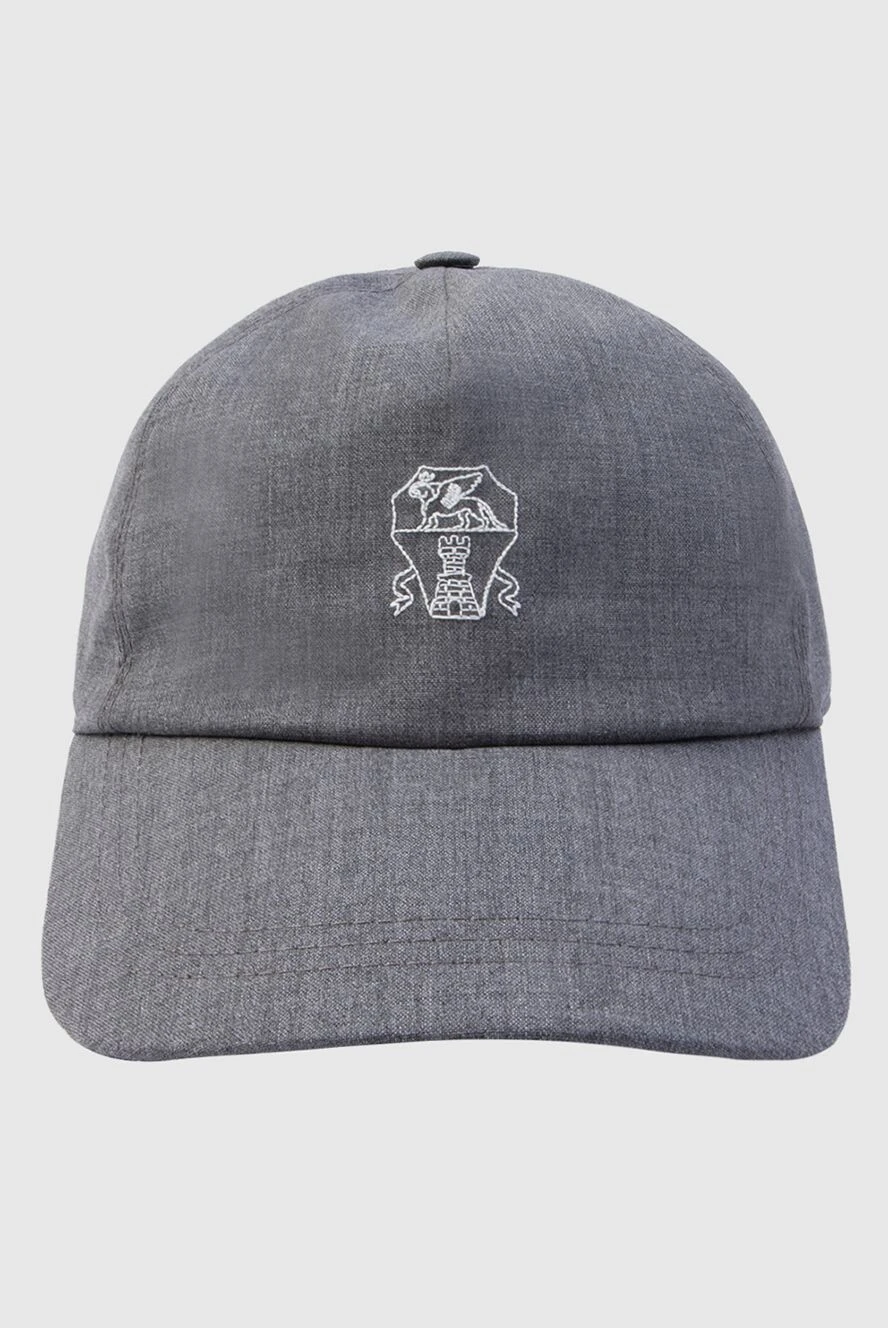 Brunello Cucinelli Кепка из шерсти серая мужская - 100% шерсть. Страна производитель: Италия. Уход: специализированная чистка - фото 1