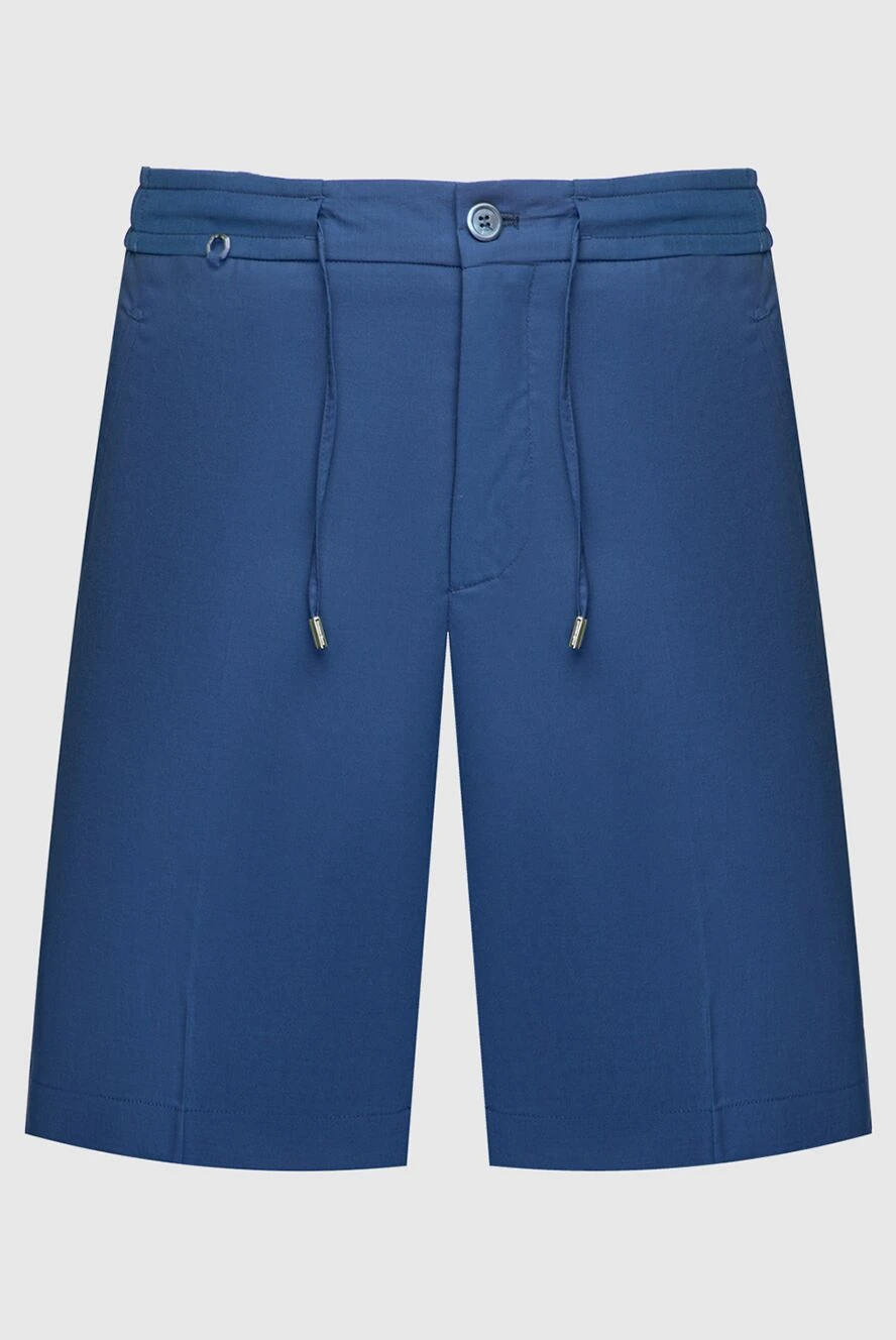 Stefano Ricci Ерлерге арналған көк жүннен жасалған шорт - Құрамы: 100% жүн. Бекіту: найзағай, түйме, жіп. Қалталар: үш бүйір қалта, екі артқы қалта. Шығарылған елі: Италия. Күтім: арнайы тазалау - фото 1