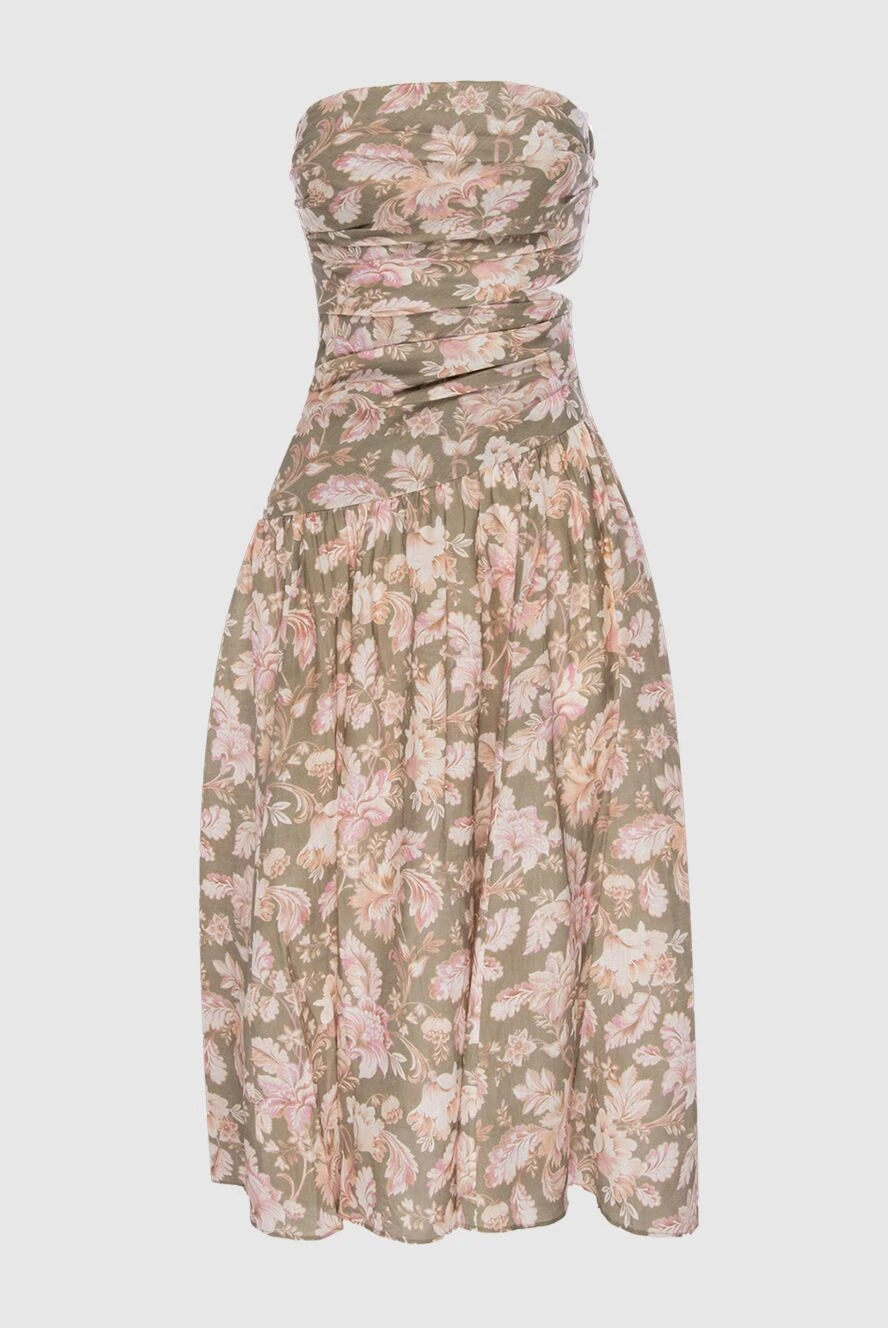 Zimmermann Платье из льна с цветочным узором и вырезом на талии
- Цветочный узор, открытые плечи, сборка ткани. 100% лен. Страна производитель: Италия. Уход: специализированная чистка - фото 1