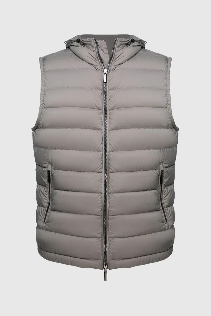 Moorer Жилет из полиамида серый мужской - 100% полиамид. Молния. Два боковых кармана на кнопках. Страна производитель: Италия. Уход: специализированная чистка - фото 1