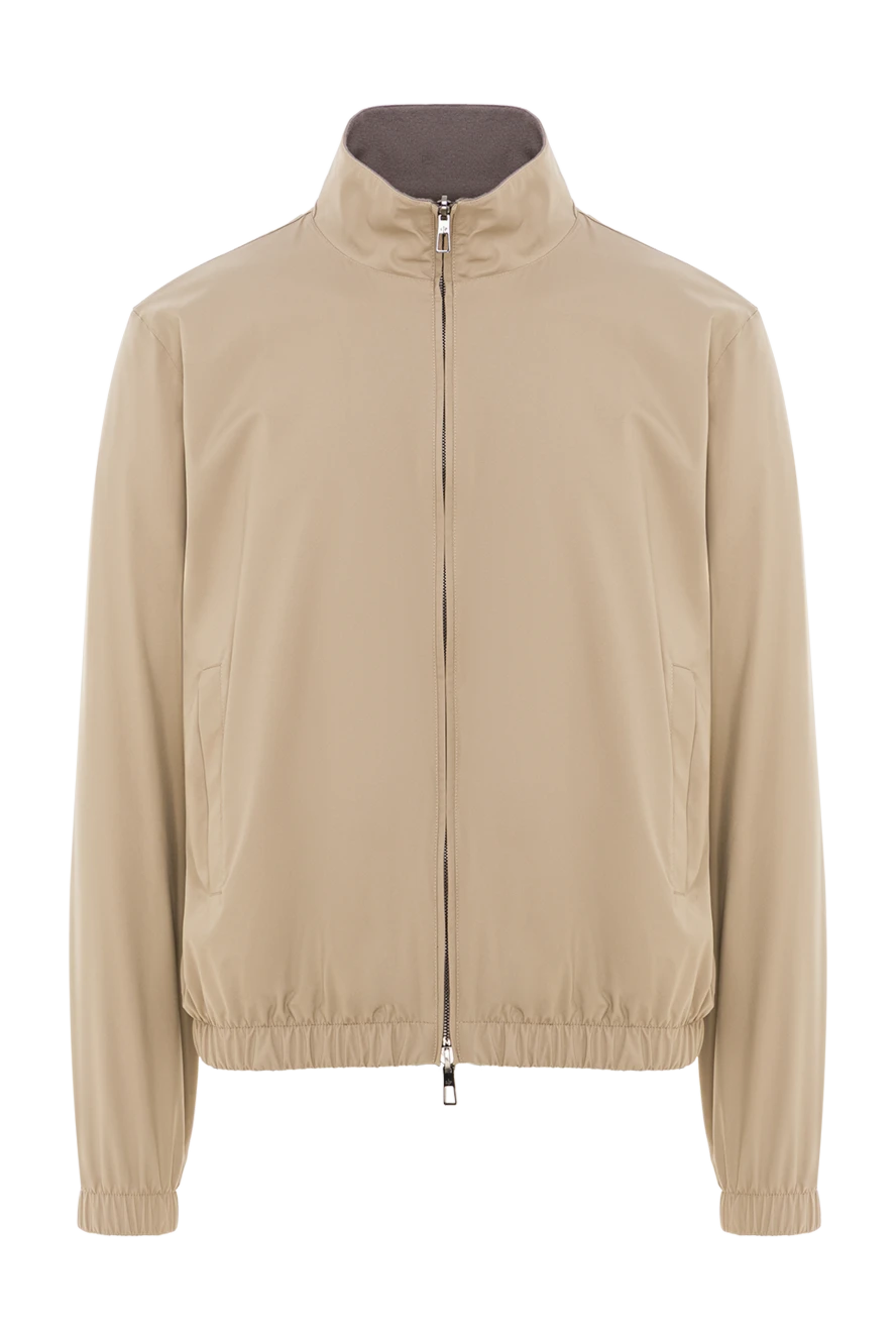 Loro Piana Куртка из кашемира и полиамида бежевая мужская - 100% кашемир, полиамид. двухсторонняя. Молния. Два боковых кармана. Страна производитель: Италия. Уход: специализированная чистка - фото 1