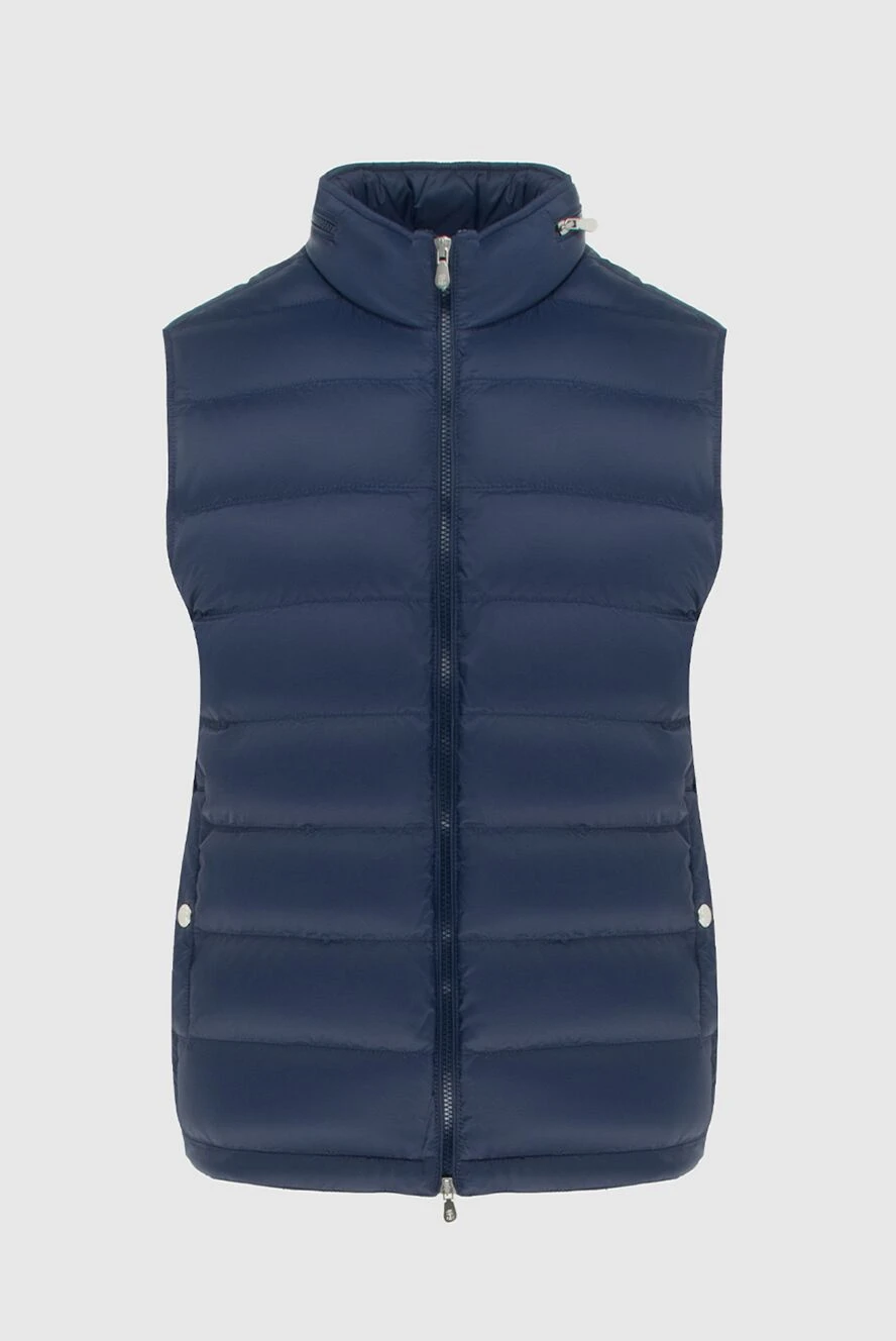 Brunello Cucinelli Ерлерге арналған көк түсті нейлон көкірекше - Құрамы: 100% нейлон. Жабу: найзағай. Қалталар: екі бүйір, үш ішкі. Оқшаулау: нейлон. Шығарылған елі: Италия. Күтім: арнайы тазалау - фото 1
