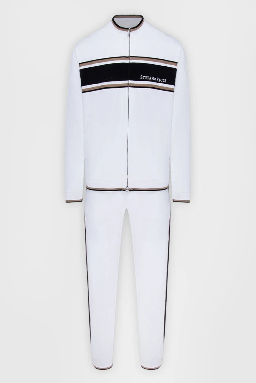 Stefano Ricci Спортивный костюм из хлопка белого цвета с контрастной полосой
- Контрастная отделка. 95% хлопок, 5% эластан. Кулиска, молния. Четыре боковых кармана. Страна производитель: Италия. Уход: специализированная чистка - фото 1