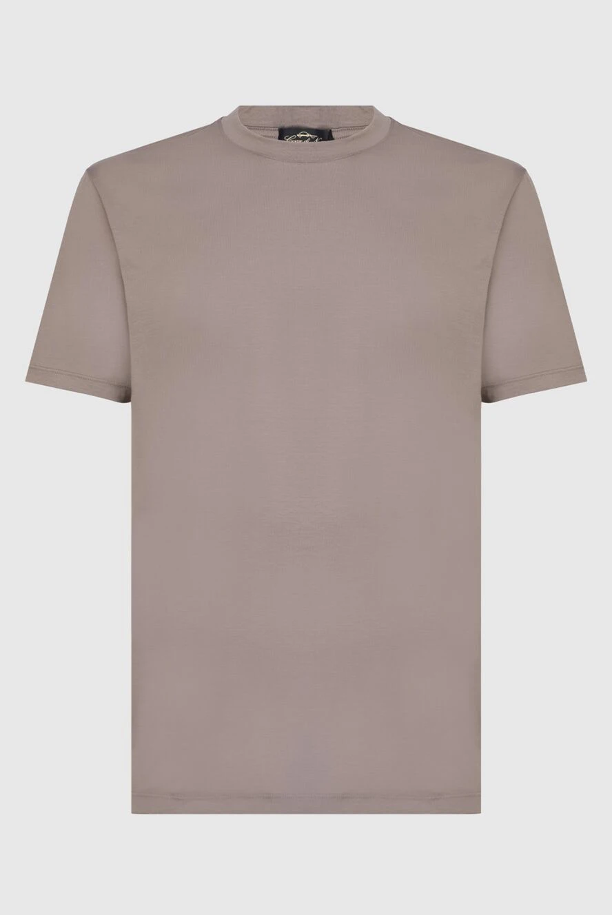 Cesare di Napoli Beige T-shirt for men - 88% cotton, 12% other fibers. Country of origin: Italy. Care: specialized cleaning - photo 1