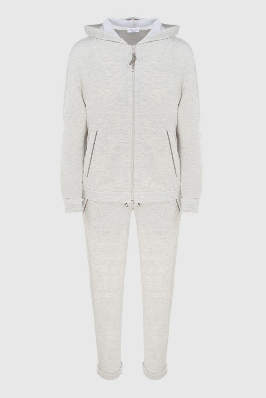 Brunello Cucinelli Хлопково-шелковый костюм с капюшоном и лаконичным кроем
- 67% хлопок, 31% шелк, 2% полиамид. кулиска, молния. два боковых . Капюшон: есть. Страна производитель: Италия. Уход: специализированная чистка - фото 1