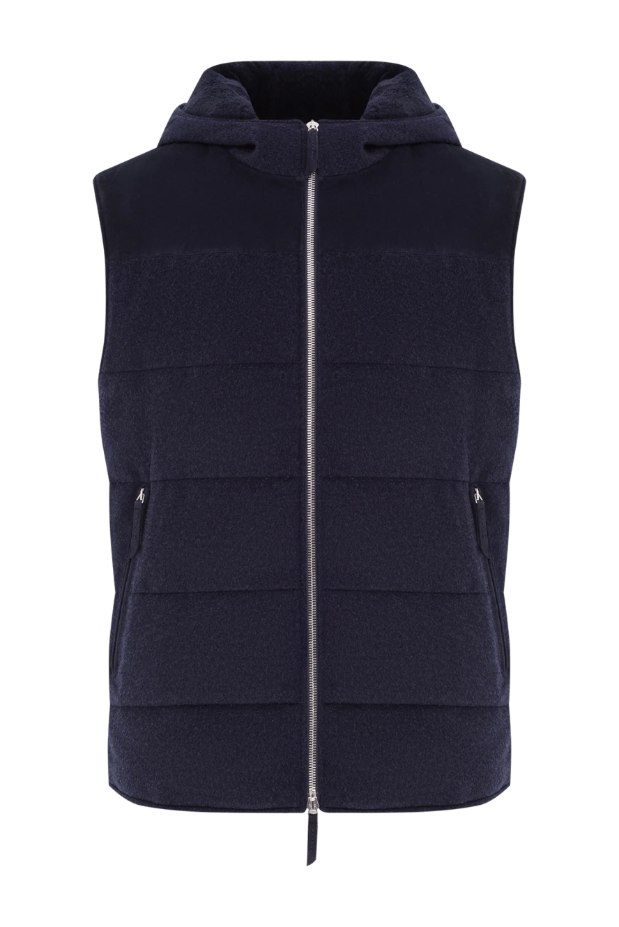 Seraphin Стёганый жилет на молнии с комбинированной текстурой и карманами - 50% кашемир, 50% шелк. Молния. Два боковых кармана, два внутренних кармана. 100% мех. Страна производитель: Франция. Уход: специализированная чистка - фото 1