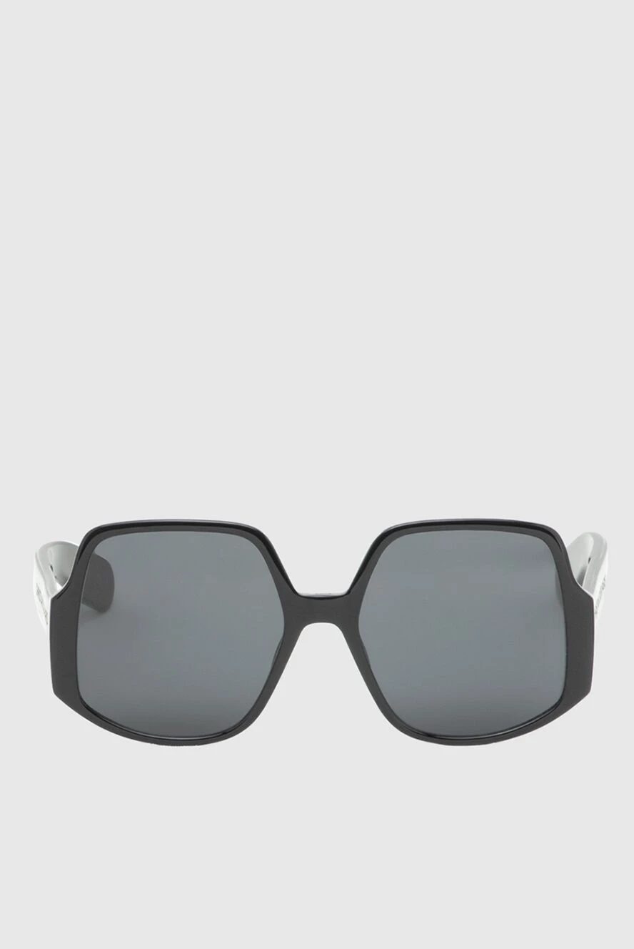 Dior InsideOut 1 large women's sunglasses black round - Logo, golden plated. UV protection. acetate, metal. light-black. Country of origin: France. Care: specialized cleaning - photo 1
