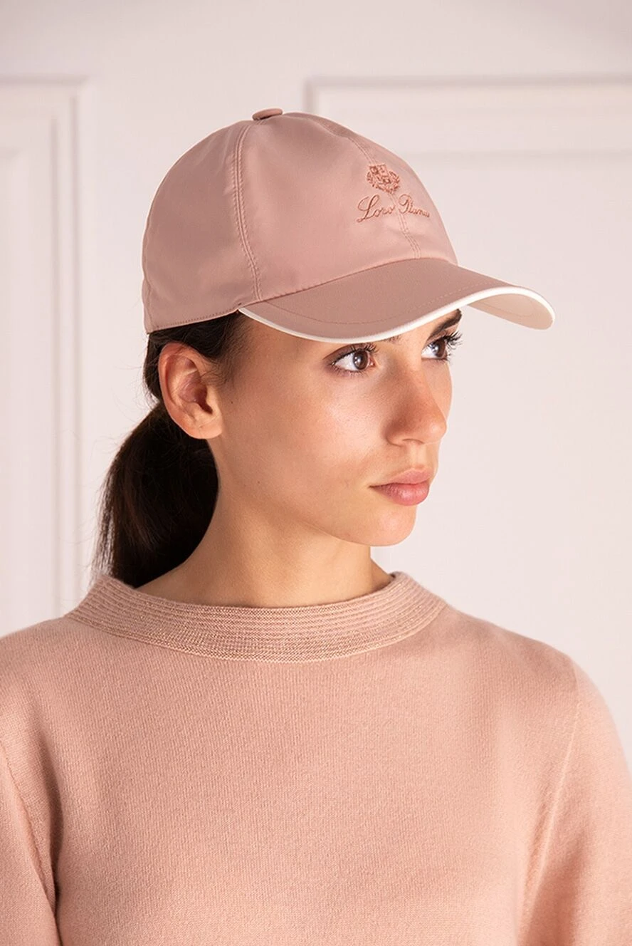 Loro Piana pink storm system cap with logo embroidery 172983  display picture 1