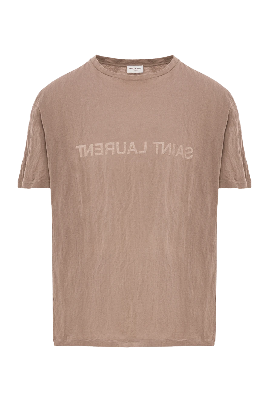 Saint Laurent Футболка из фактурного материала с надписью в инверсии
- логотип бренда. 100% хлопок. Страна производитель: Франция. Уход: специализированная чистка - фото 1