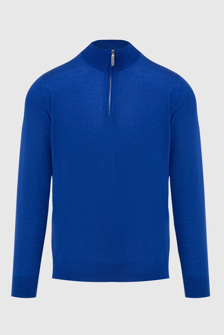 Stefano Ricci Тік жағасы бар, бай көк түсті кашемир мен жібектен жасалған Troyer жейдесі - Құрамы: 70% кашемир, 30% жібек. Жабу: найзағай. Шығарылған елі: Италия. Күтім: арнайы тазалау - фото 1