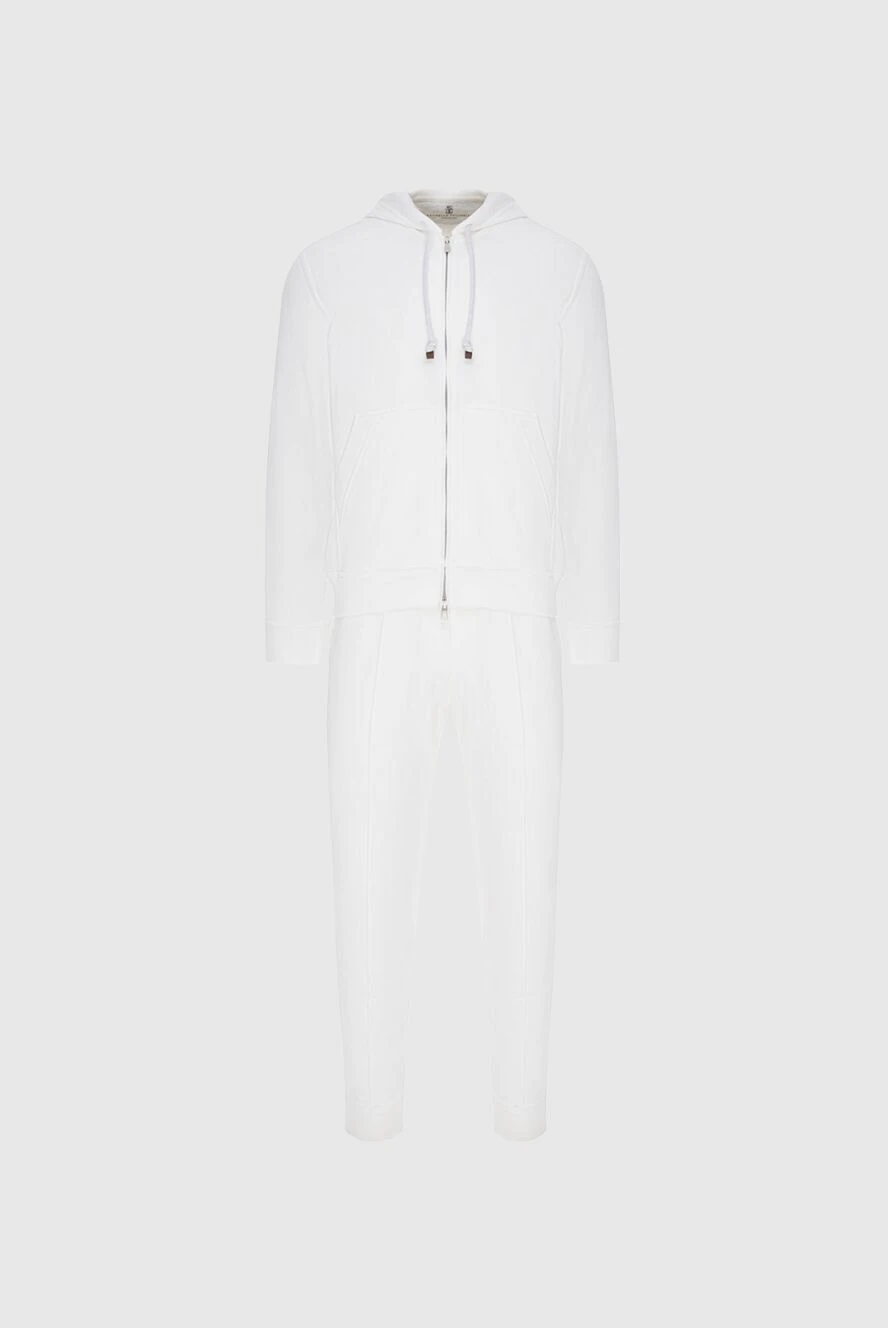 Brunello Cucinelli Стильный спортивный костюм с декоративными швами и двусторонней молнией - Капюшон. 93% хлопок, 7% полиамид. Кулиска, молния. Четыре боковых кармана. Страна производитель: Италия. Уход: специализированная чистка - фото 1
