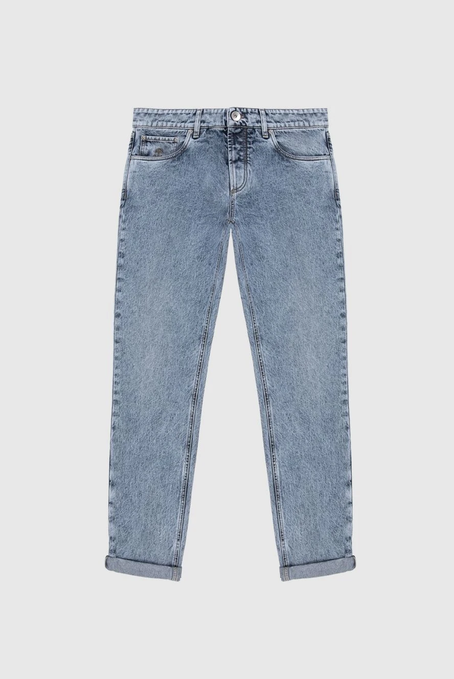 Brunello Cucinelli Мужские джинсы светло-голубого денима с эффектом stone washed
- 100% хлопок. пуговица, молния. три боковых кармана спереди, два кармана сзади. Страна производитель: Италия. Уход: специализированная чистка - фото 1