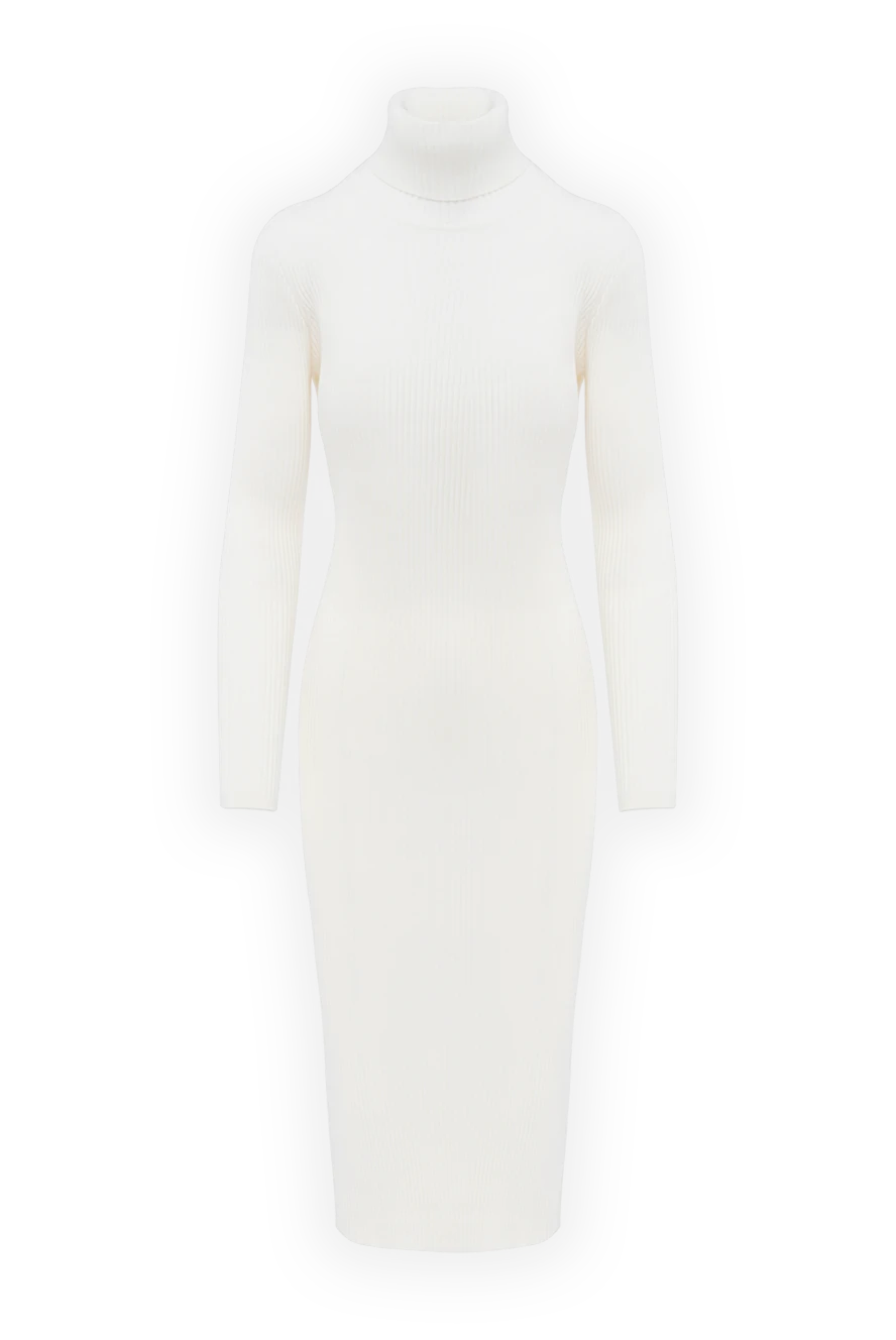 P.A.R.O.S.H. Әйелдерге арналған ақ вискозды және полимерлі көйлек - жолақ құрылымы, жоғары мойын. Құрамы: 82% вискоза, 18% полимер. Шығарылған елі: Италия. Күтім: арнайы тазалау - фото 1