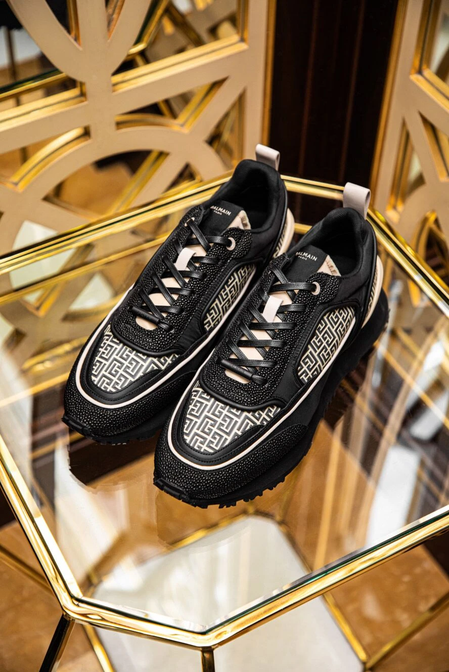 Balmain sneakers with geometric print and chunky sole 174883 — Buy