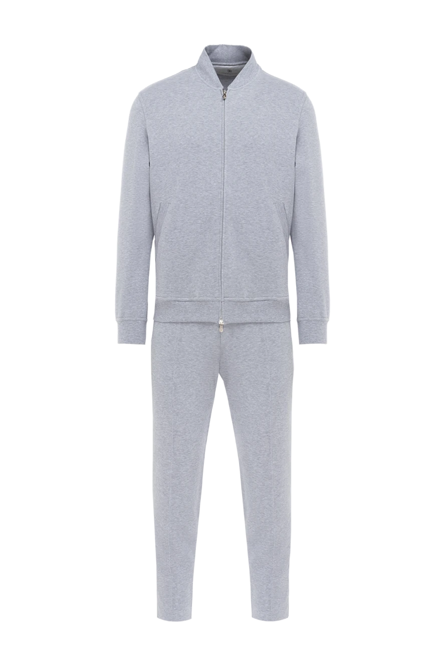 Brunello Cucinelli Костюм спортивный мужской из хлопка и полиамида серый - Капюшон. 93% хлопок, 7% полиамид. Кулиска, молния. Четыре боковых кармана. Страна производитель: Италия. Уход: специализированная чистка - фото 1