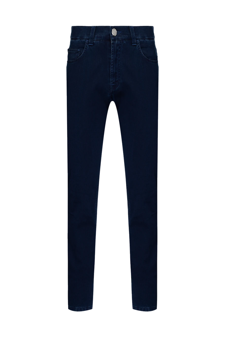 Stefano Ricci Ерлерге арналған бедерлі кестесі бар қара джинсы шалбар - логотип. Құрамы: 70% мақта, 28% полиэстер, 2% полиуретан. Бекіту: найзағай, түйме. Қалталар: үш жағы, екі артқы. Шығарылған елі: Италия. Күтім: арнайы тазалау - фото 1