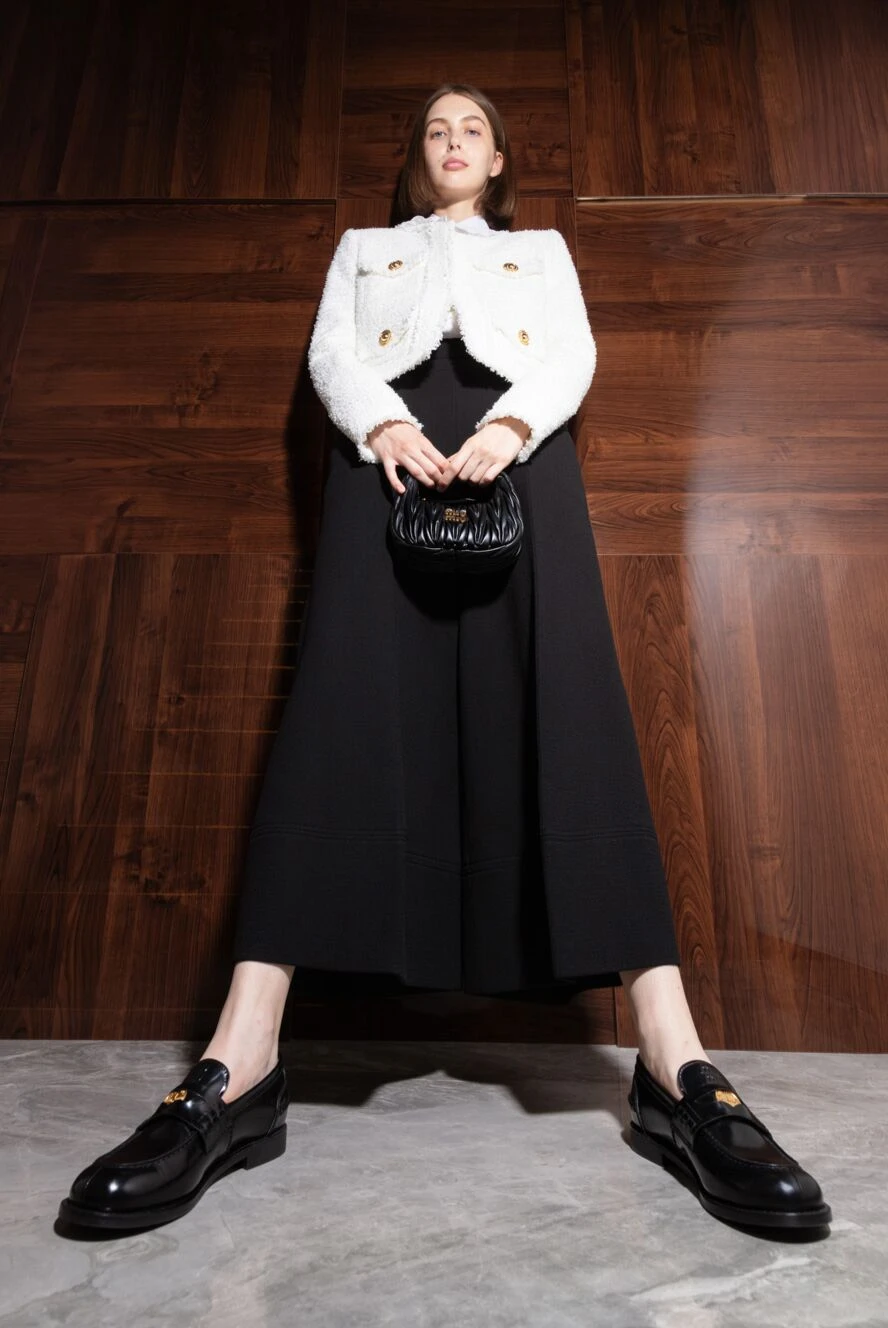 Miu Miu black leather loafers for women 175167 — Buy in Almaty