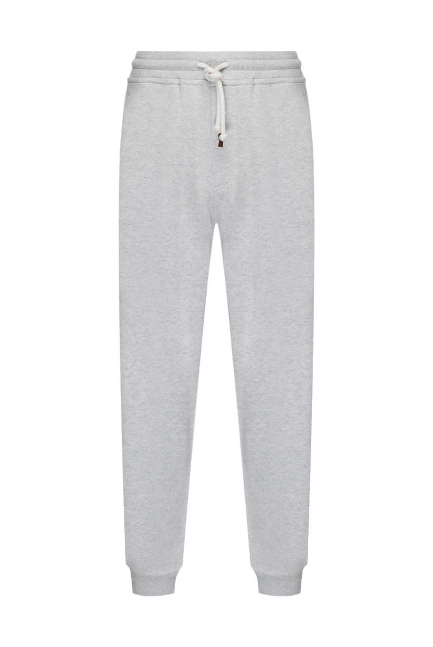 Brunello Cucinelli Cashmere pants gray for men - 100% cashmere. Country of origin: Italy. Care: specialized cleaning - photo 1
