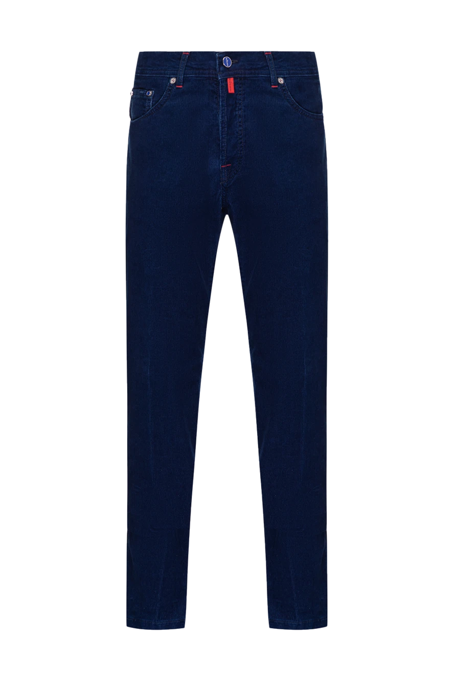 Kiton Men's blue jeans - 91% cotton, 8% cashmere, 2% elastane. zipper, button. three front pockets, two back pockets. Country of manufacture: Italy. Care: specialized cleaning - photo 1