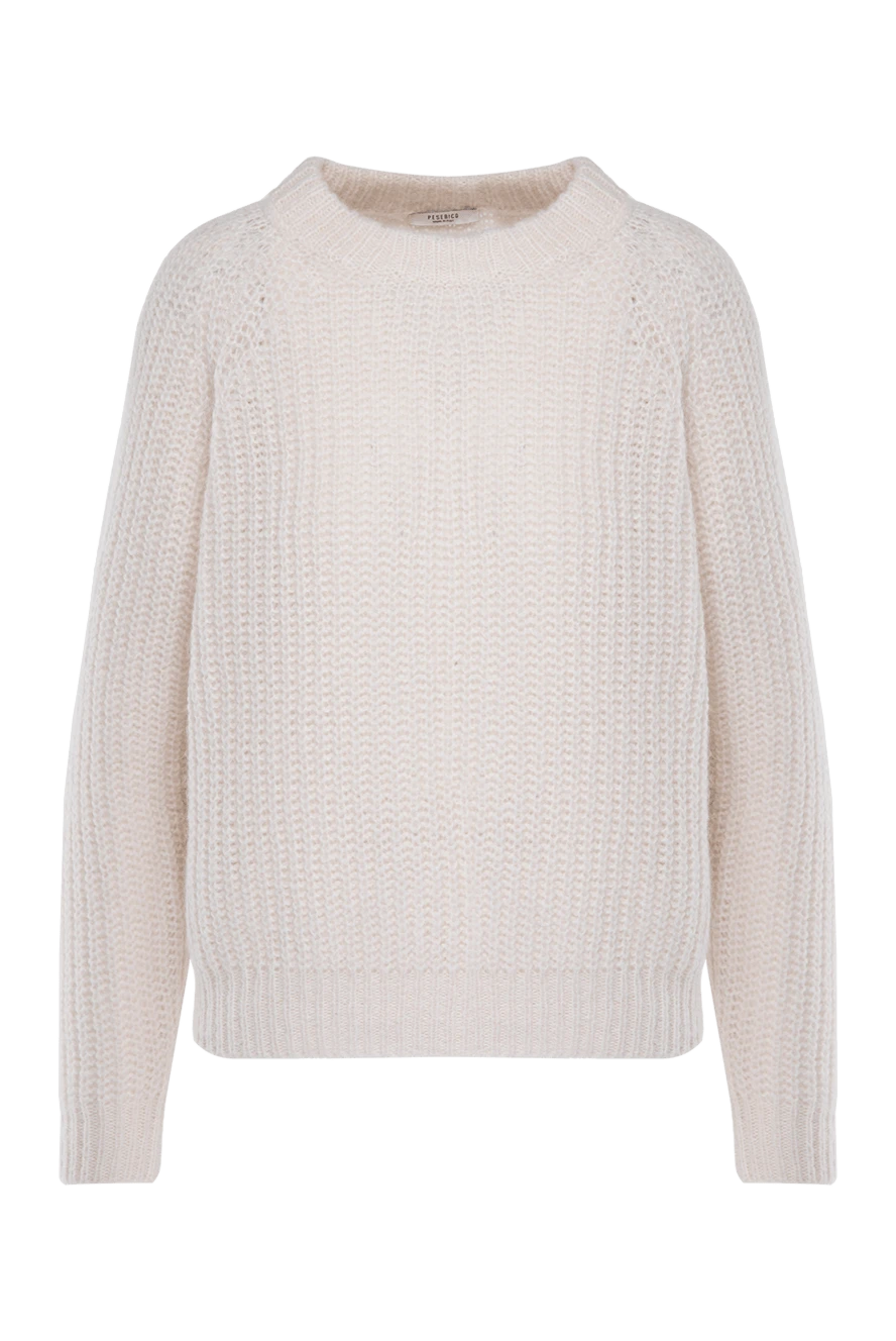 Peserico Sweater beige for women - textured knitwear. 65% alpaca, 28% nylon, 7% wool. Country of manufacture: Italy. Care: specialized cleaning - photo 1