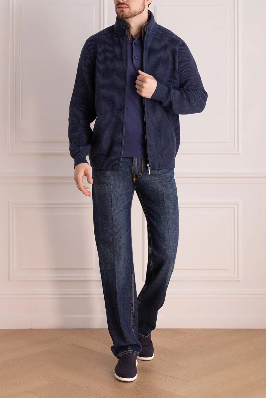 Loro Piana cardigan from cashmere blue for men 176155 — Buy in