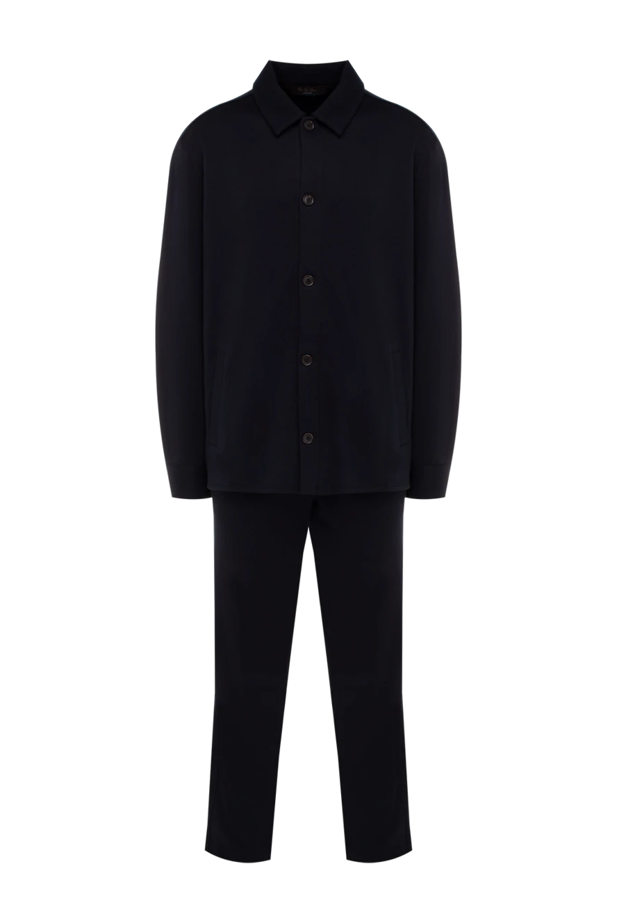 Loro Piana Костюм прогулочный мужской синий - 51% хлопок, 40% шелк, 9% кашемир. пуговицы. Страна производитель: Италия. Уход: специализированная чистка - фото 1