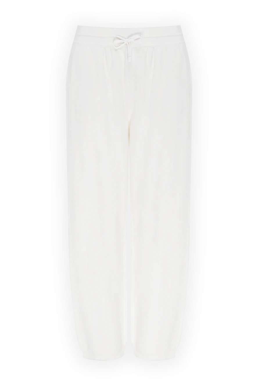 Loro Piana Брюки из хлопка белые женские - 100% хлопок. кулиска. два боковых кармана. Страна производитель: Италия. Уход: специализированная чистка - фото 1