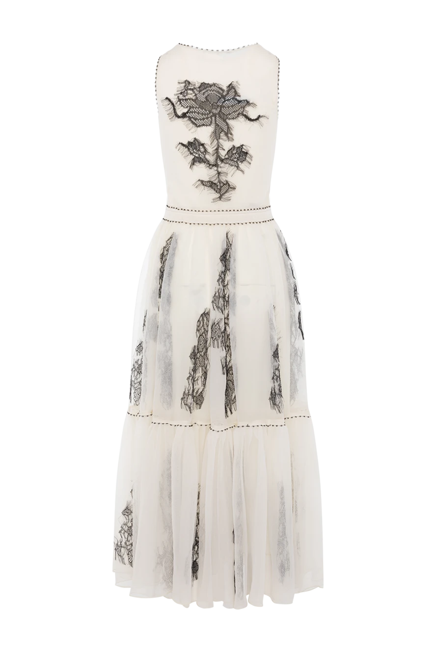 dior beige dress The Beige Polka Dot Button Mini Dress main image 0