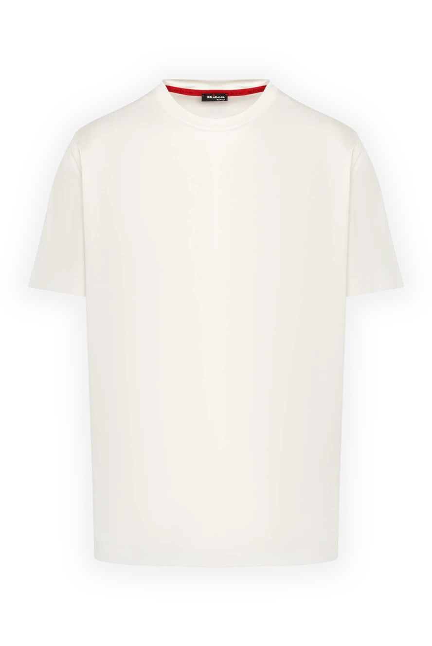 Kiton Men's white cotton T-shirt - 100% cotton. Country of manufacture: Italy. Care: specialized cleaning - photo 1