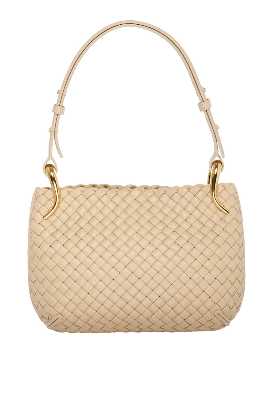 Bottega Veneta Сумка женская бежевая из натуральной кожи - плетенная кожа. 100% натуральная кожа. Страна производитель: Италия. Уход: специализированная чистка - фото 1