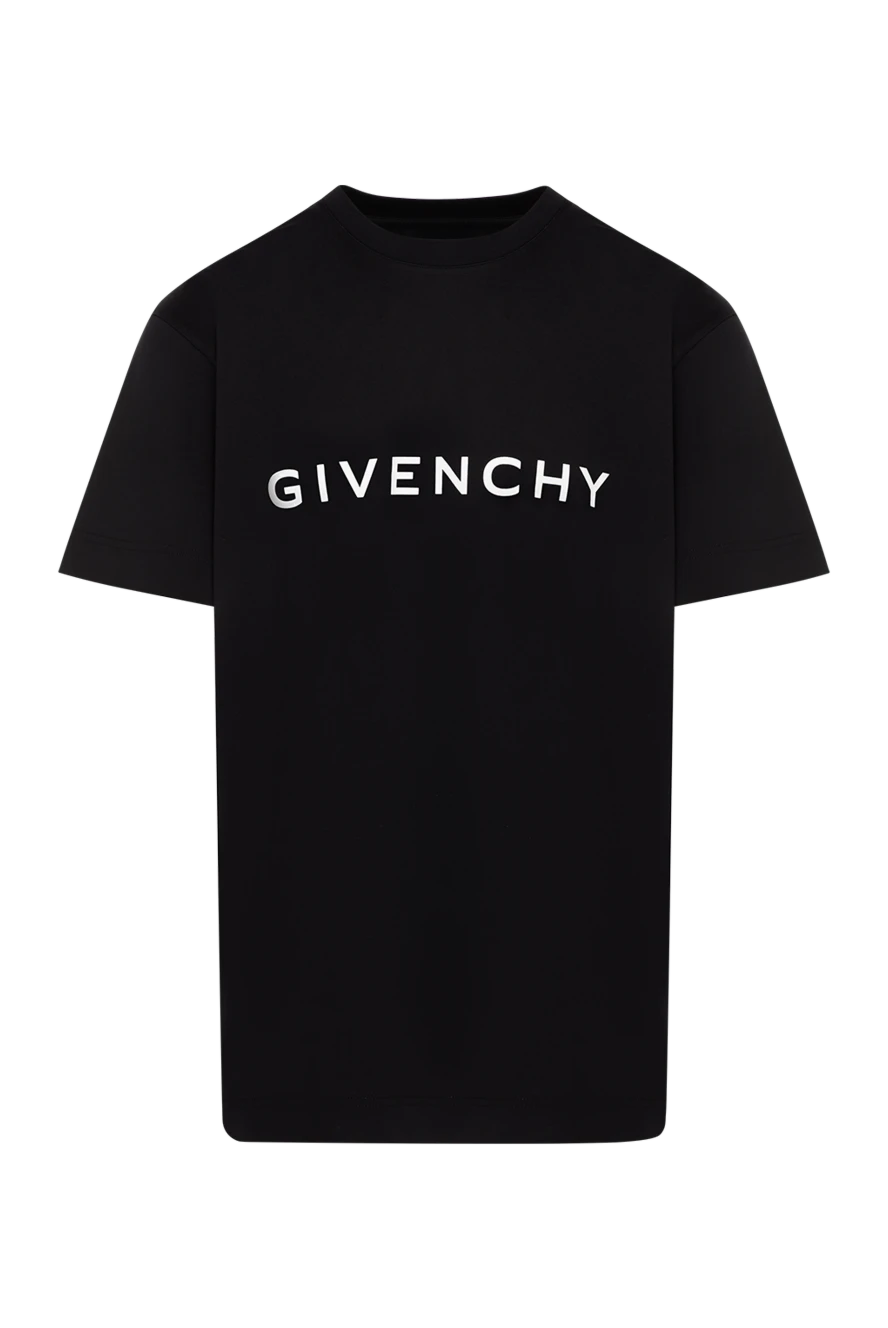 Givenchy Футболки мужская черная с крупным логотипом - логотип бренда. 100% хлопок. Страна производитель: Франция. Уход: специализированная чистка - фото 1